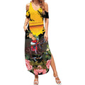 Personalised Australia Melbourne Cup Day Summer Maxi Dress Horse Racing Trophy With Roses LT14