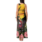 Personalised Australia Melbourne Cup Day Tank Maxi Dress Horse Racing Trophy With Roses LT14