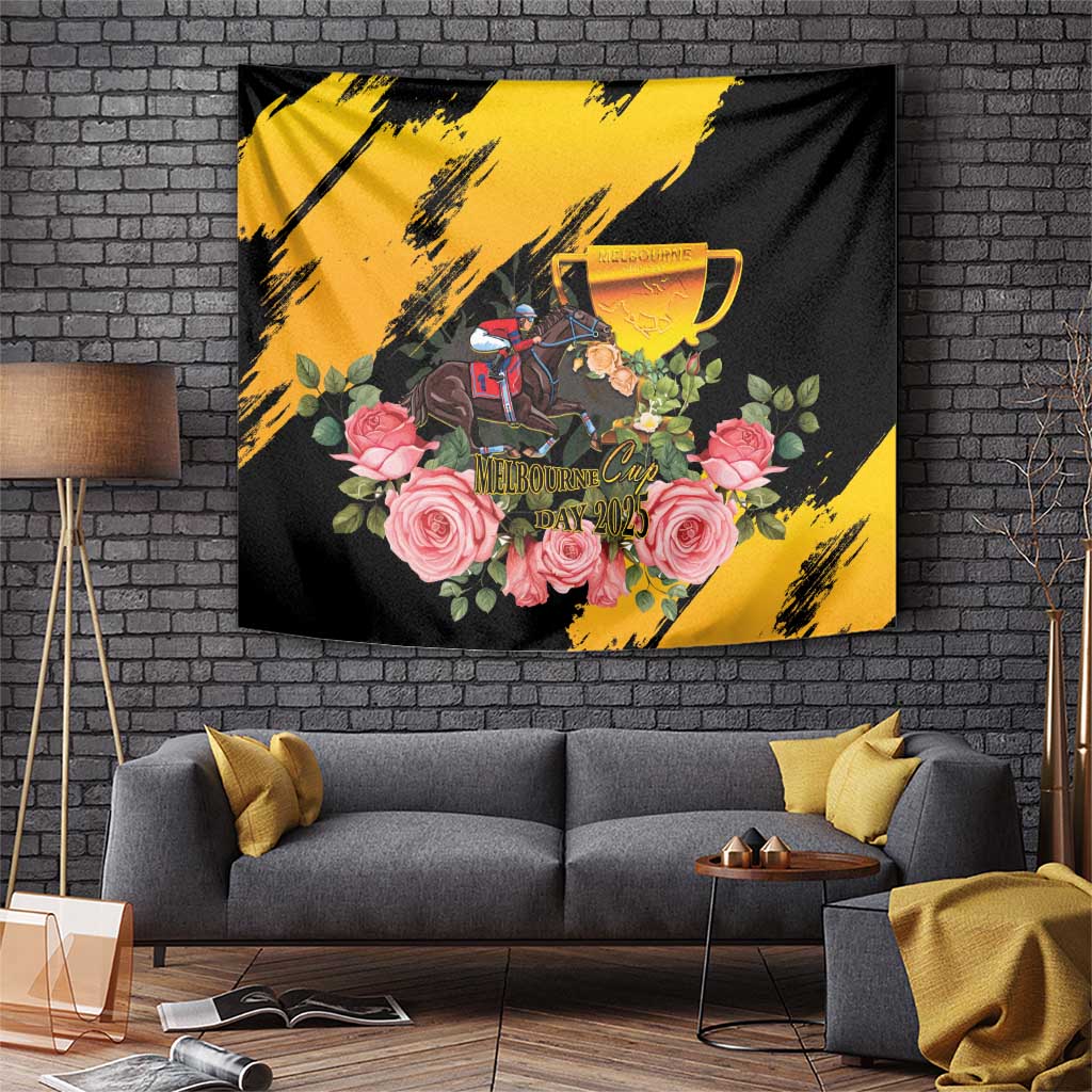 Personalised Australia Melbourne Cup Day Tapestry Horse Racing Trophy With Roses LT14