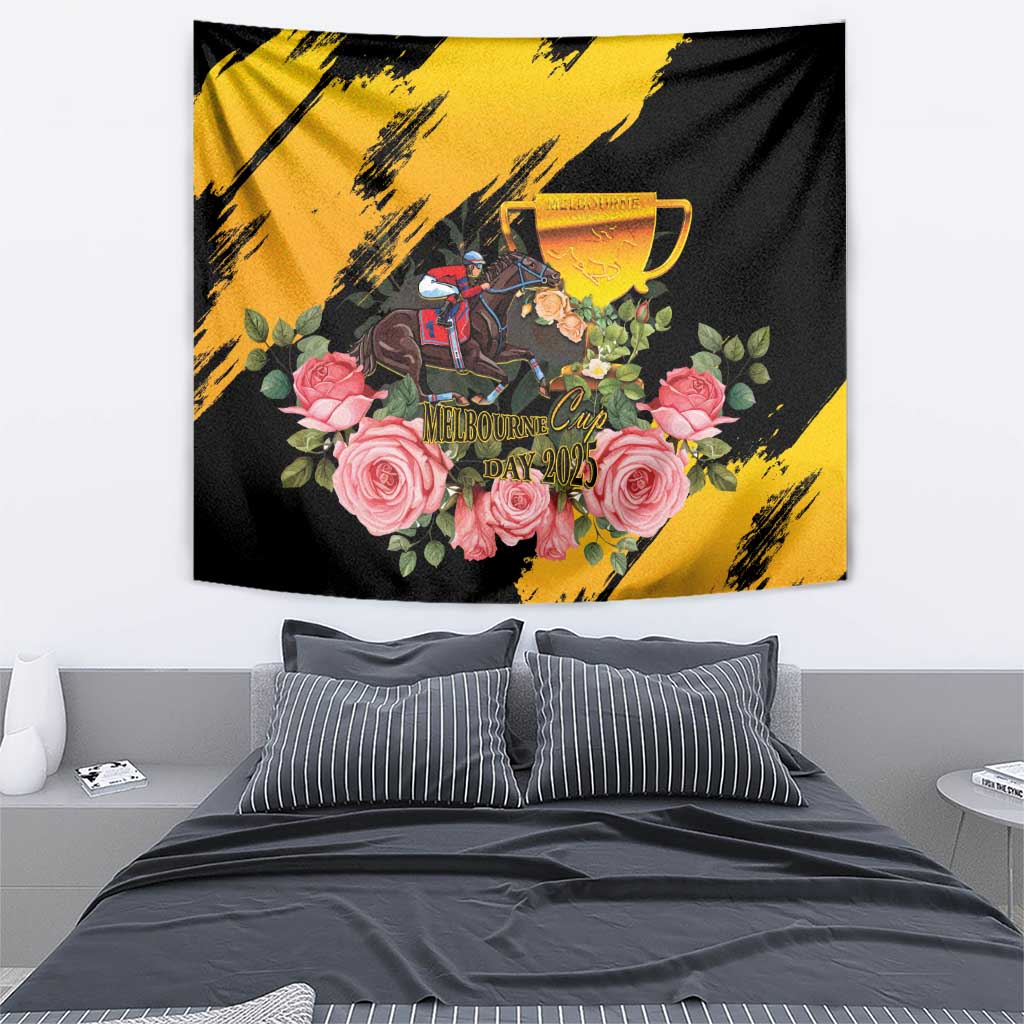 Personalised Australia Melbourne Cup Day Tapestry Horse Racing Trophy With Roses LT14