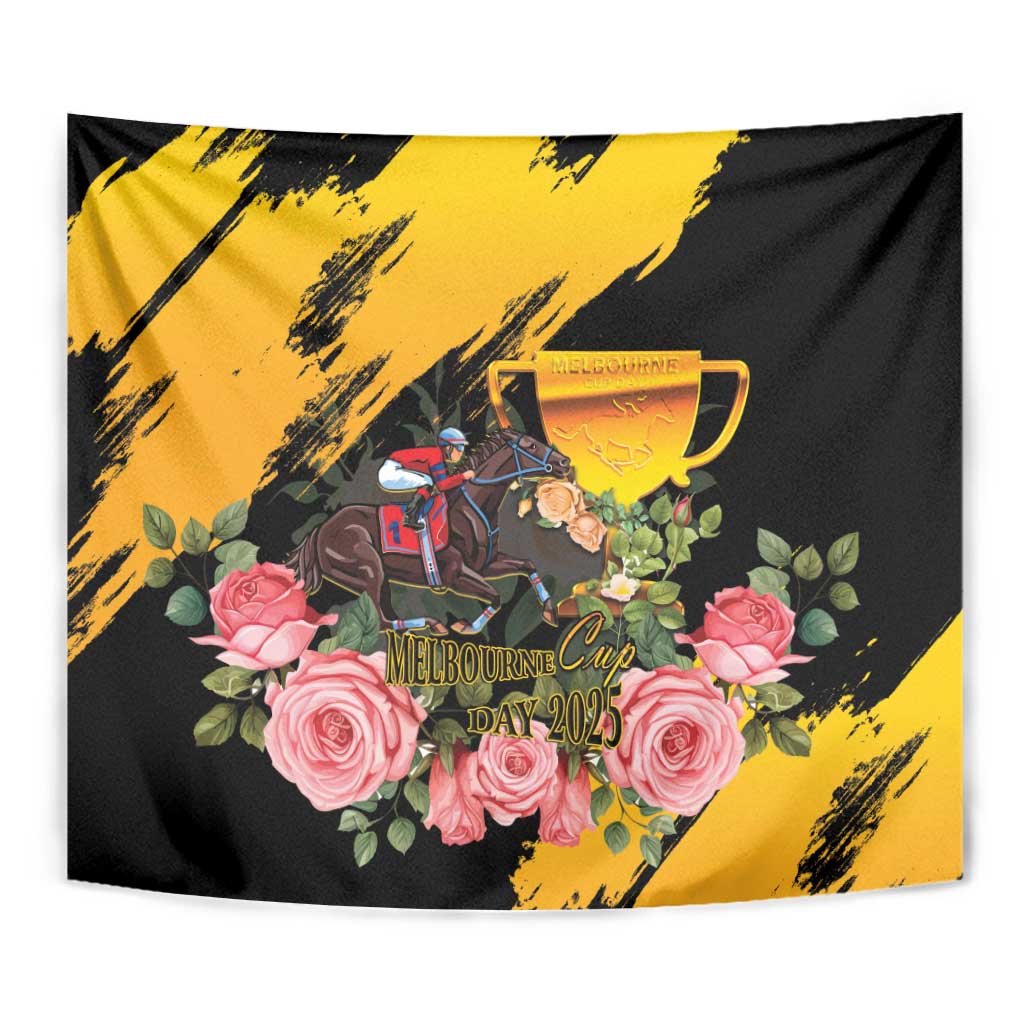 Personalised Australia Melbourne Cup Day Tapestry Horse Racing Trophy With Roses LT14