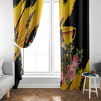 Australia Melbourne Cup Day Window Curtain Horse Racing Trophy With Roses LT14