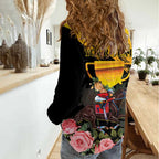 Personalised Australia Melbourne Cup Day Women Casual Shirt Horse Racing Trophy With Roses LT14