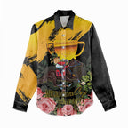 Personalised Australia Melbourne Cup Day Women Casual Shirt Horse Racing Trophy With Roses LT14