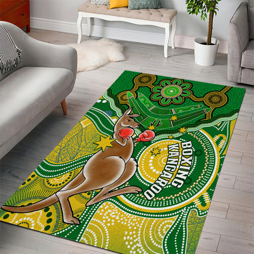 personalised-australia-boxing-kangaroo-area-rug-aussie-indigenous-art-mix-national-color