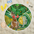 personalised-australia-boxing-kangaroo-beach-blanket-aussie-indigenous-art-mix-national-color