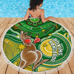 personalised-australia-boxing-kangaroo-beach-blanket-aussie-indigenous-art-mix-national-color