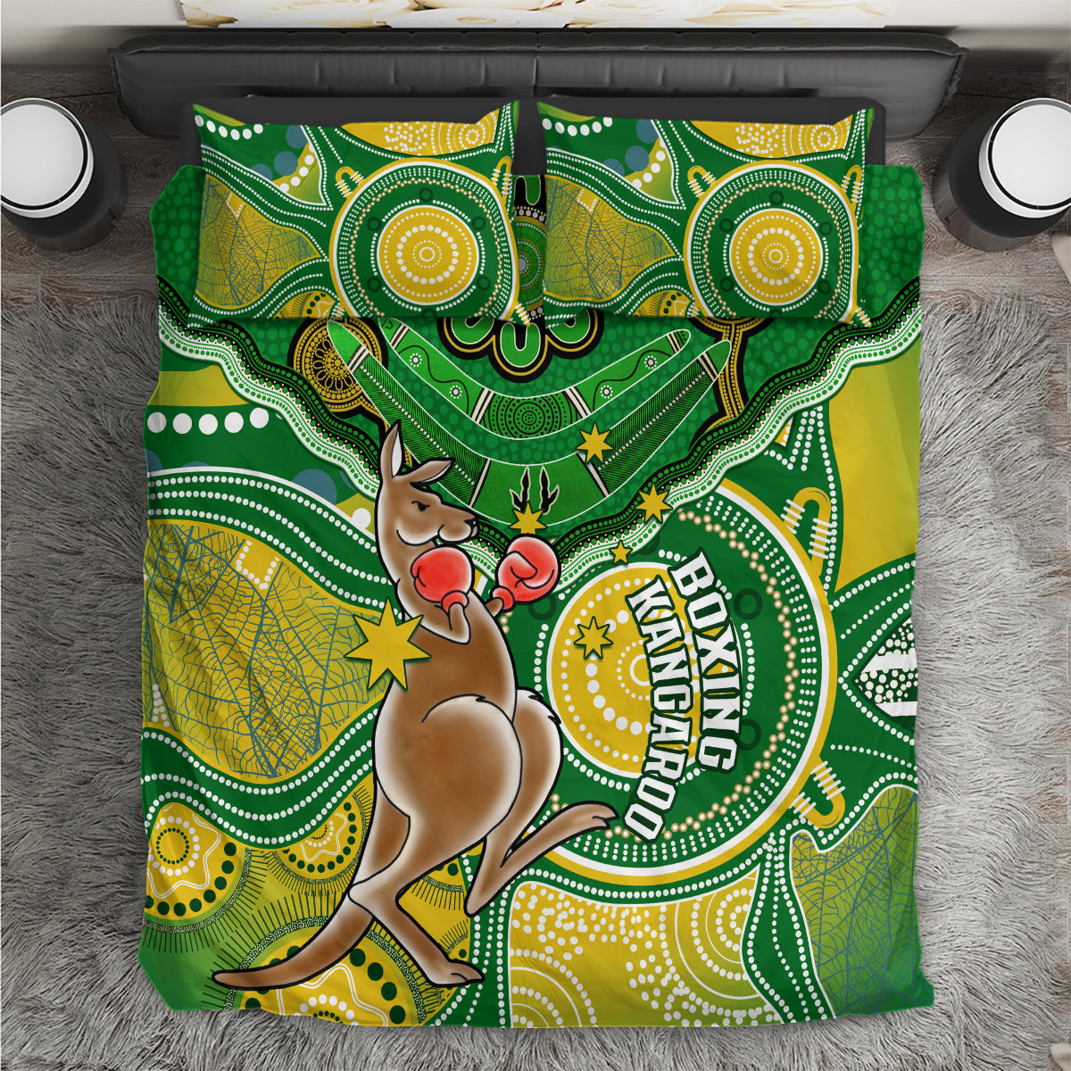 personalised-australia-boxing-kangaroo-bedding-set-aussie-indigenous-art-mix-national-color