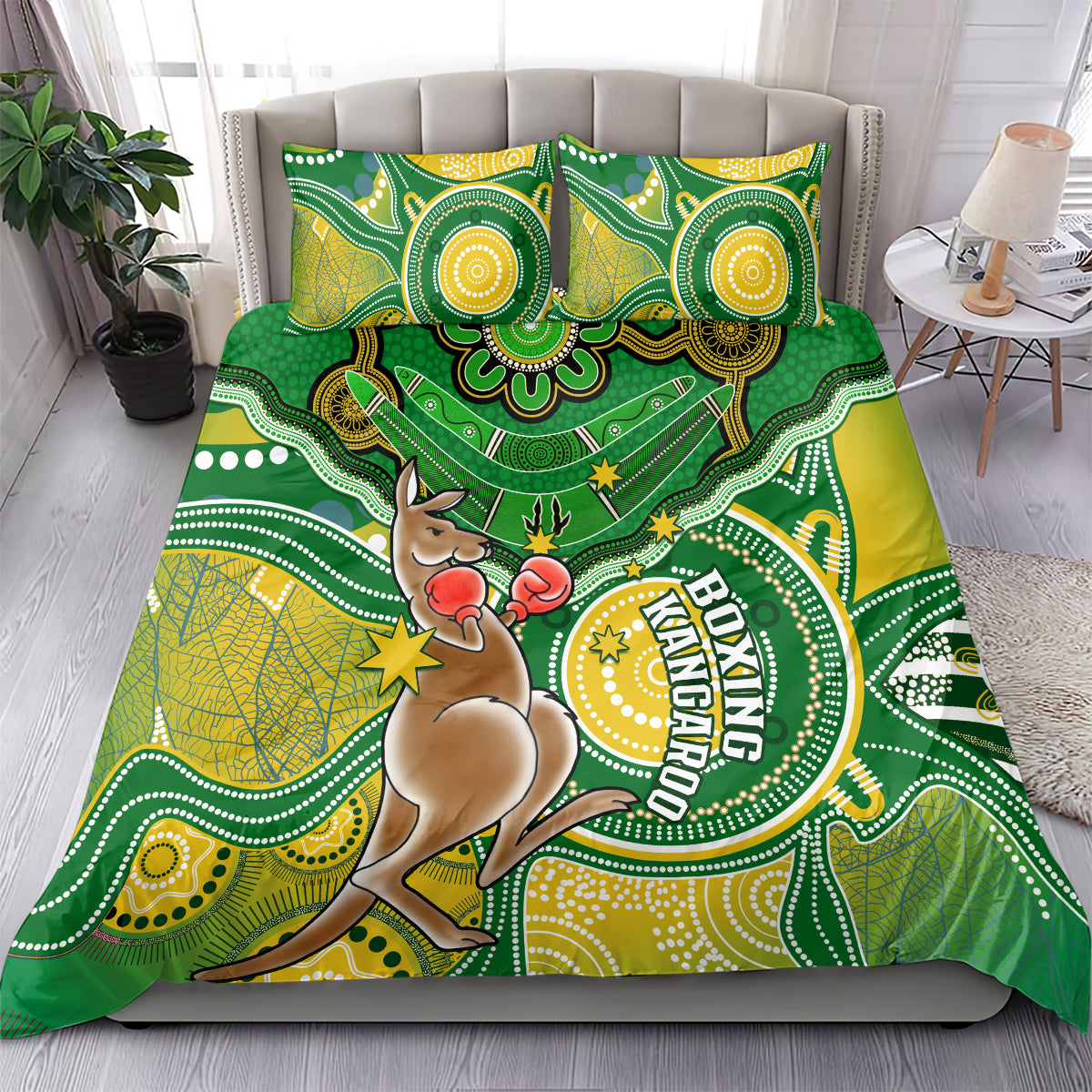 personalised-australia-boxing-kangaroo-bedding-set-aussie-indigenous-art-mix-national-color