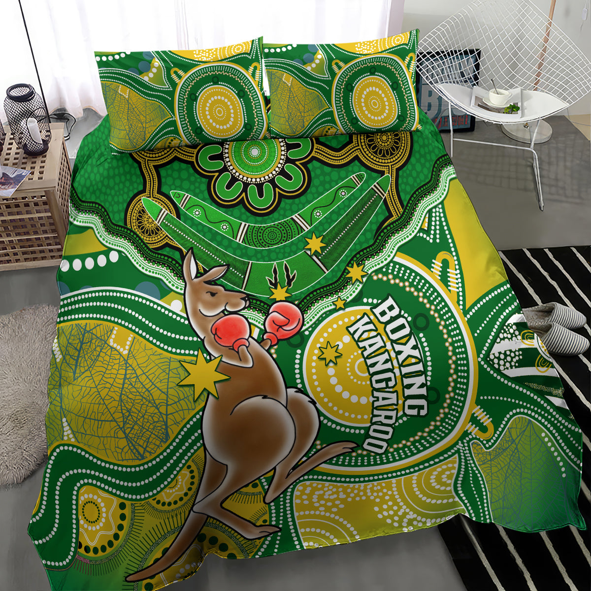 personalised-australia-boxing-kangaroo-bedding-set-aussie-indigenous-art-mix-national-color