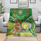 personalised-australia-boxing-kangaroo-blanket-aussie-indigenous-art-mix-national-color