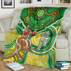 personalised-australia-boxing-kangaroo-blanket-aussie-indigenous-art-mix-national-color