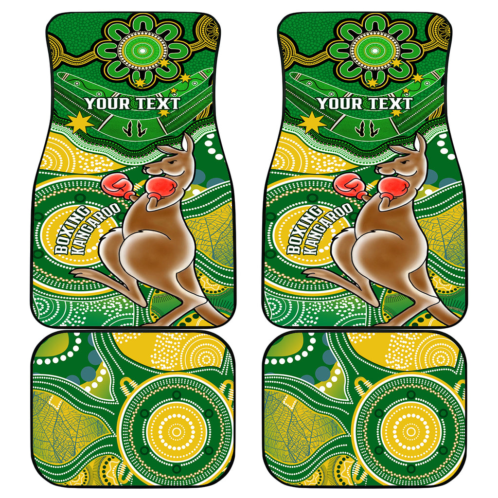 personalised-australia-boxing-kangaroo-car-mats-aussie-indigenous-art-mix-national-color