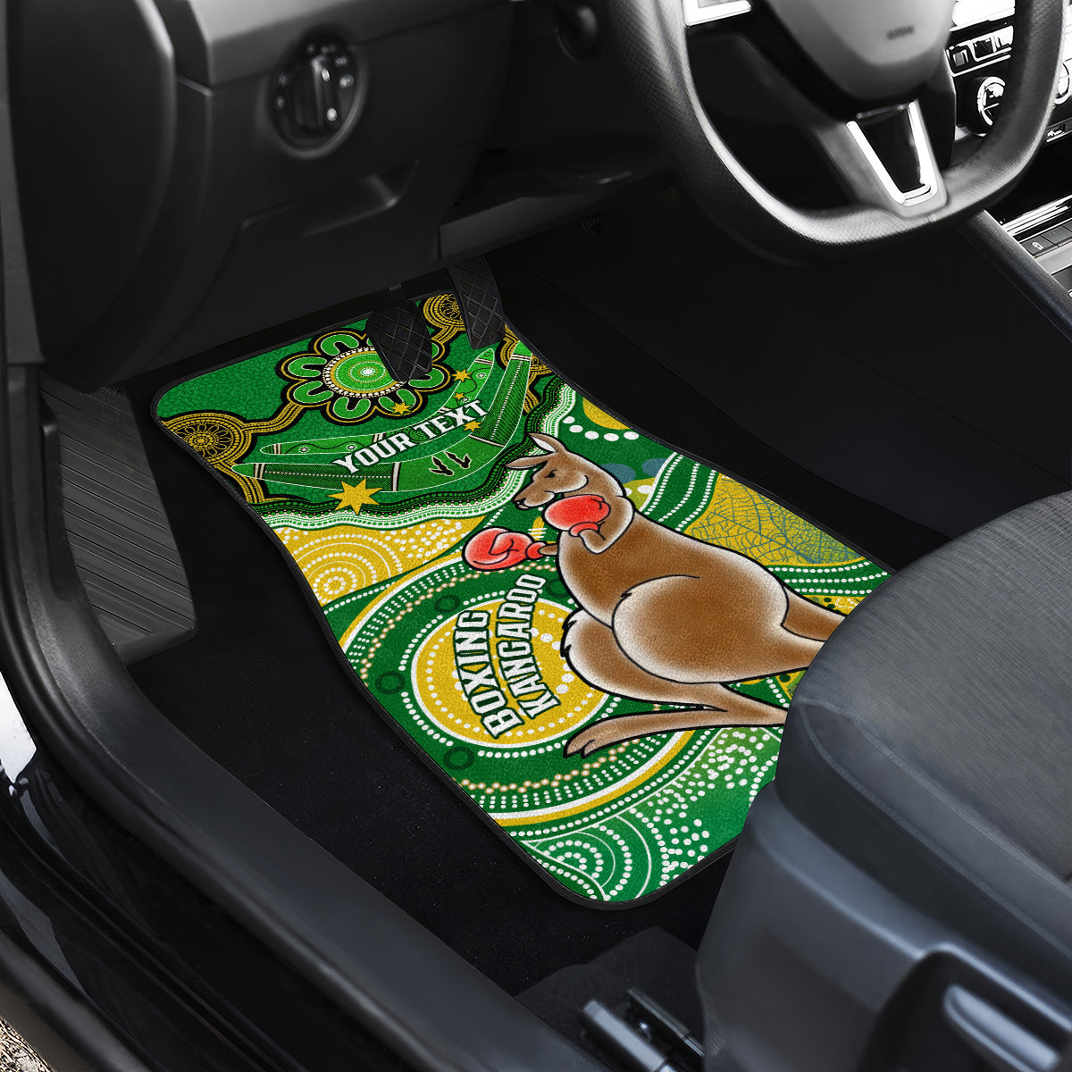 personalised-australia-boxing-kangaroo-car-mats-aussie-indigenous-art-mix-national-color