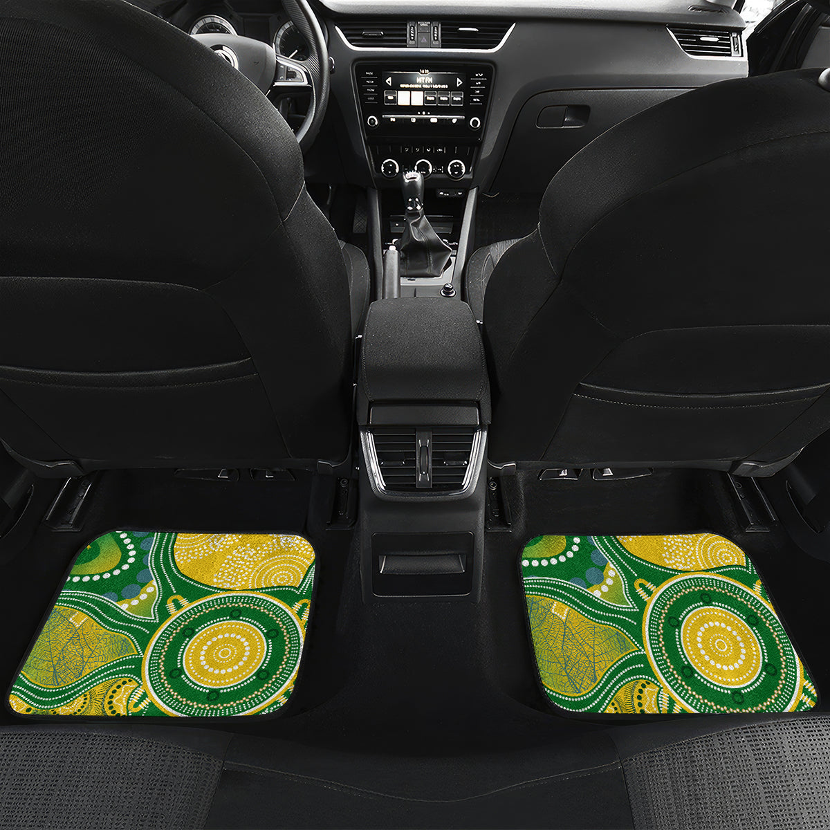 personalised-australia-boxing-kangaroo-car-mats-aussie-indigenous-art-mix-national-color