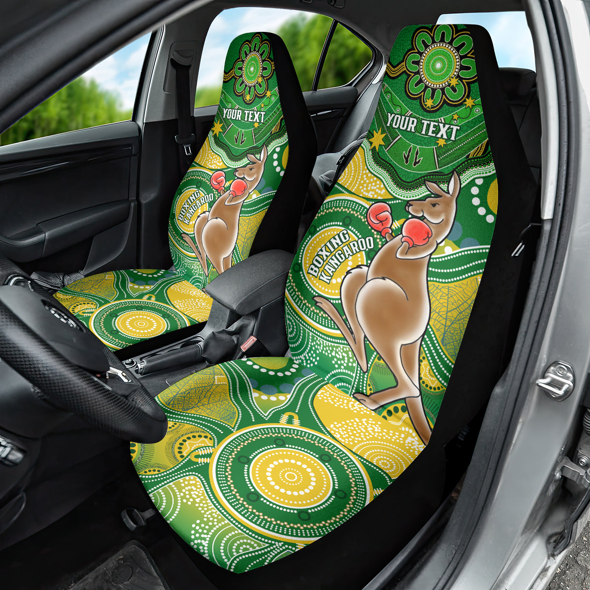 personalised-australia-boxing-kangaroo-car-seat-cover-aussie-indigenous-art-mix-national-color