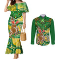 personalised-australia-boxing-kangaroo-couples-matching-mermaid-dress-and-long-sleeve-button-shirt-aussie-indigenous-art-mix-national-color