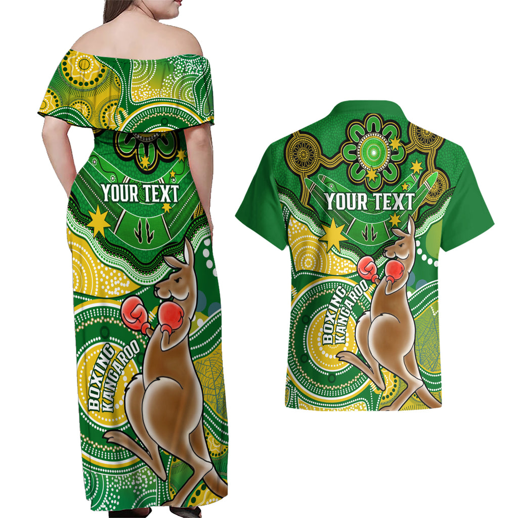 personalised-australia-boxing-kangaroo-couples-matching-off-shoulder-maxi-dress-and-hawaiian-shirt-aussie-indigenous-art-mix-national-color