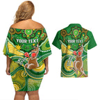 personalised-australia-boxing-kangaroo-couples-matching-off-shoulder-short-dress-and-hawaiian-shirt-aussie-indigenous-art-mix-national-color