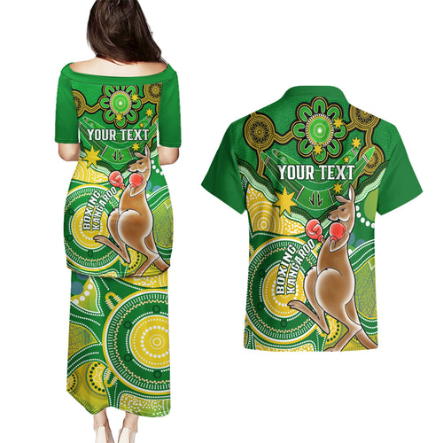 personalised-australia-boxing-kangaroo-couples-matching-puletasi-dress-and-hawaiian-shirt-aussie-indigenous-art-mix-national-color