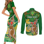 personalised-australia-boxing-kangaroo-couples-matching-short-sleeve-bodycon-dress-and-long-sleeve-button-shirt-aussie-indigenous-art-mix-national-color