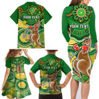 personalised-australia-boxing-kangaroo-family-matching-long-sleeve-bodycon-dress-and-hawaiian-shirt-aussie-indigenous-art-mix-national-color
