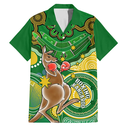 personalised-australia-boxing-kangaroo-family-matching-mermaid-dress-and-hawaiian-shirt-aussie-indigenous-art-mix-national-color