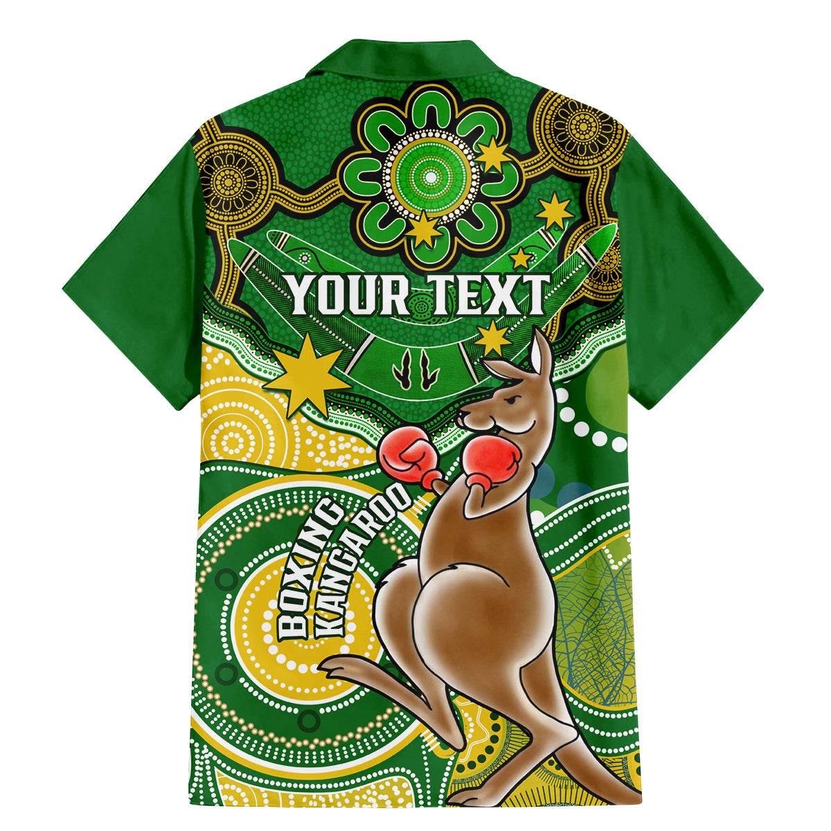 personalised-australia-boxing-kangaroo-family-matching-mermaid-dress-and-hawaiian-shirt-aussie-indigenous-art-mix-national-color