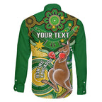 personalised-australia-boxing-kangaroo-family-matching-off-shoulder-maxi-dress-and-hawaiian-shirt-aussie-indigenous-art-mix-national-color