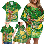 personalised-australia-boxing-kangaroo-family-matching-off-shoulder-short-dress-and-hawaiian-shirt-aussie-indigenous-art-mix-national-color
