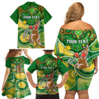 personalised-australia-boxing-kangaroo-family-matching-off-shoulder-short-dress-and-hawaiian-shirt-aussie-indigenous-art-mix-national-color