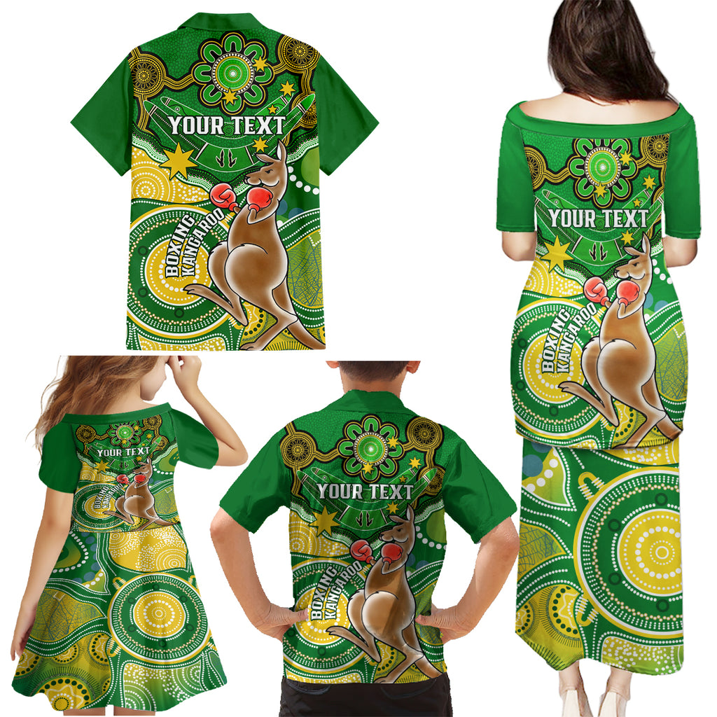 personalised-australia-boxing-kangaroo-family-matching-puletasi-dress-and-hawaiian-shirt-aussie-indigenous-art-mix-national-color
