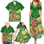 personalised-australia-boxing-kangaroo-family-matching-summer-maxi-dress-and-hawaiian-shirt-aussie-indigenous-art-mix-national-color