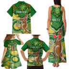 personalised-australia-boxing-kangaroo-family-matching-tank-maxi-dress-and-hawaiian-shirt-aussie-indigenous-art-mix-national-color