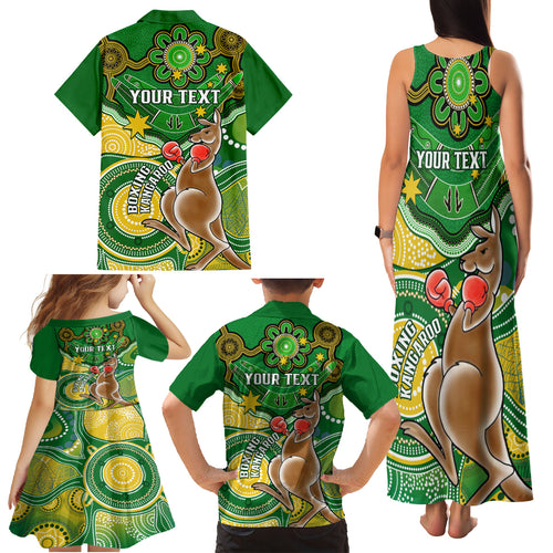 personalised-australia-boxing-kangaroo-family-matching-tank-maxi-dress-and-hawaiian-shirt-aussie-indigenous-art-mix-national-color