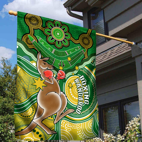 personalised-australia-boxing-kangaroo-garden-flag-aussie-indigenous-art-mix-national-color