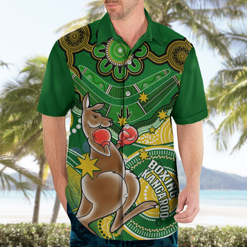 personalised-australia-boxing-kangaroo-hawaiian-shirt-aussie-indigenous-art-mix-national-color