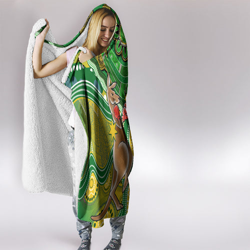 personalised-australia-boxing-kangaroo-hooded-blanket-aussie-indigenous-art-mix-national-color