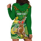personalised-australia-boxing-kangaroo-hoodie-dress-aussie-indigenous-art-mix-national-color