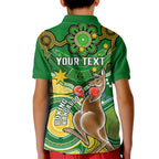 personalised-australia-boxing-kangaroo-kid-polo-shirt-aussie-indigenous-art-mix-national-color