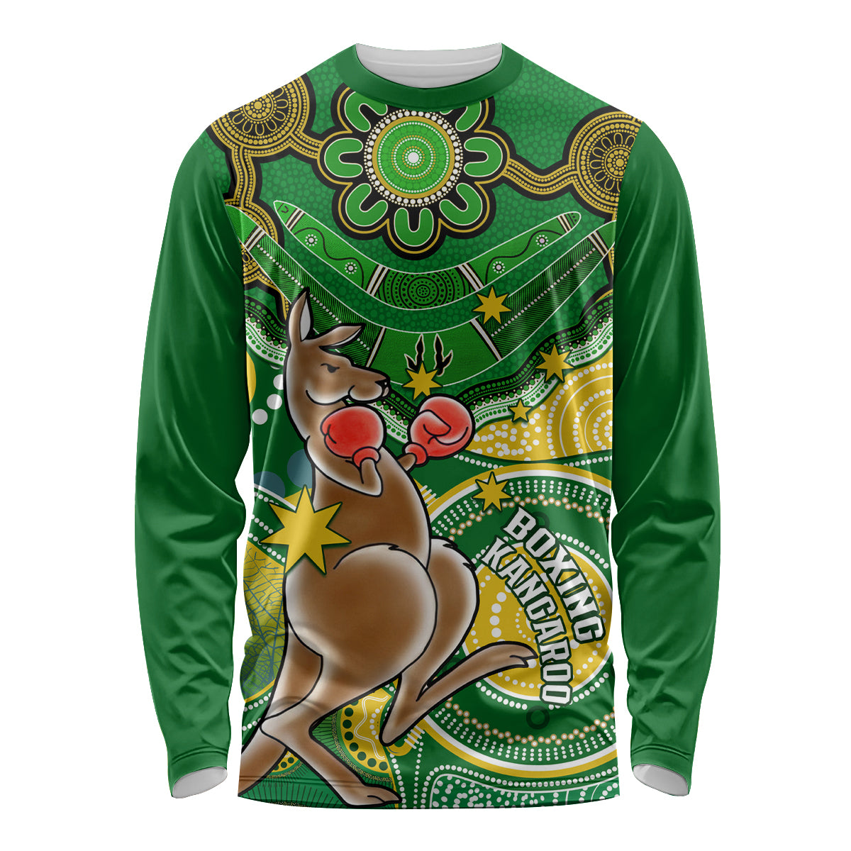 personalised-australia-boxing-kangaroo-long-sleeve-shirt-aussie-indigenous-art-mix-national-color