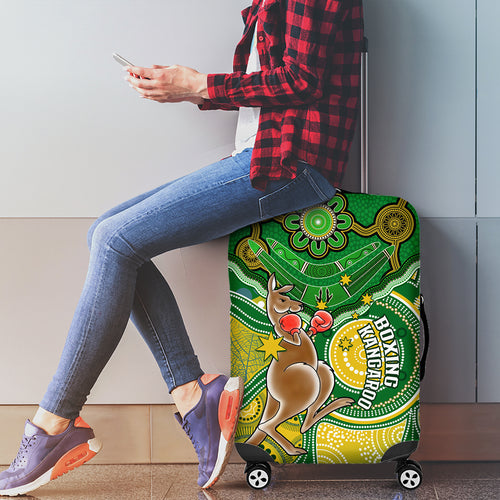 personalised-australia-boxing-kangaroo-luggage-cover-aussie-indigenous-art-mix-national-color