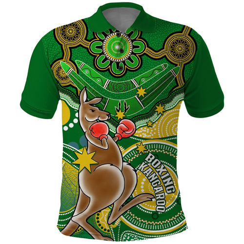 personalised-australia-boxing-kangaroo-polo-shirt-aussie-indigenous-art-mix-national-color