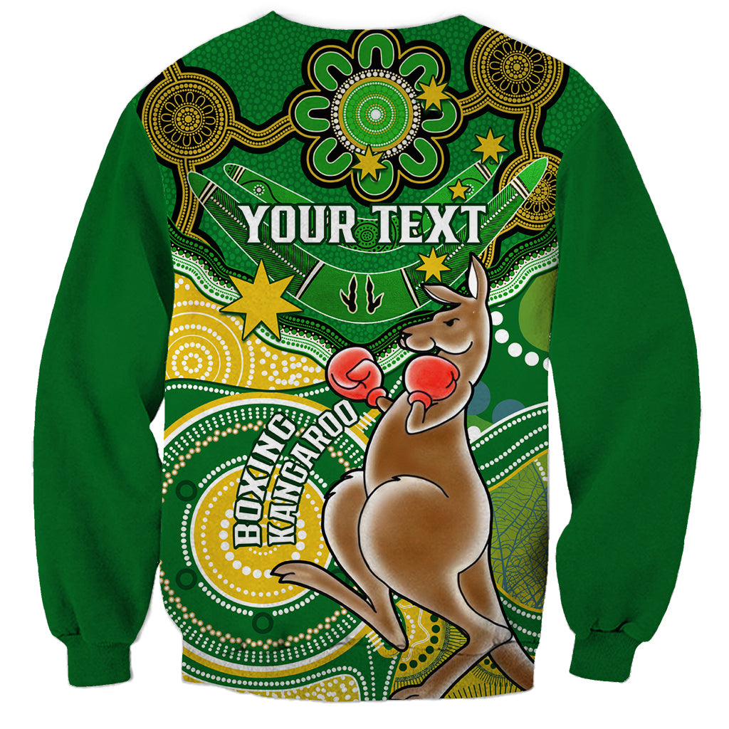 personalised-australia-boxing-kangaroo-sweatshirt-aussie-indigenous-art-mix-national-color