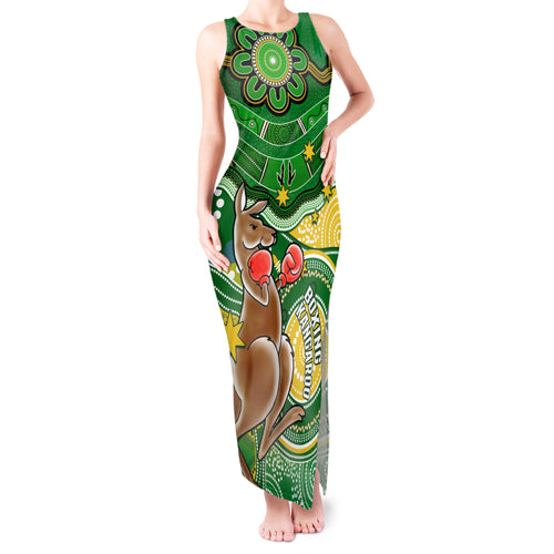personalised-australia-boxing-kangaroo-tank-maxi-dress-aussie-indigenous-art-mix-national-color