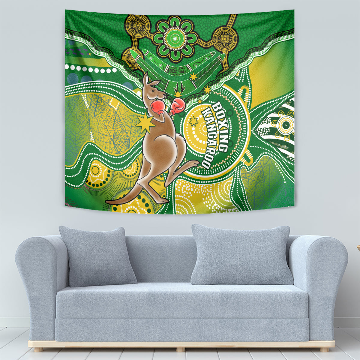 personalised-australia-boxing-kangaroo-tapestry-aussie-indigenous-art-mix-national-color