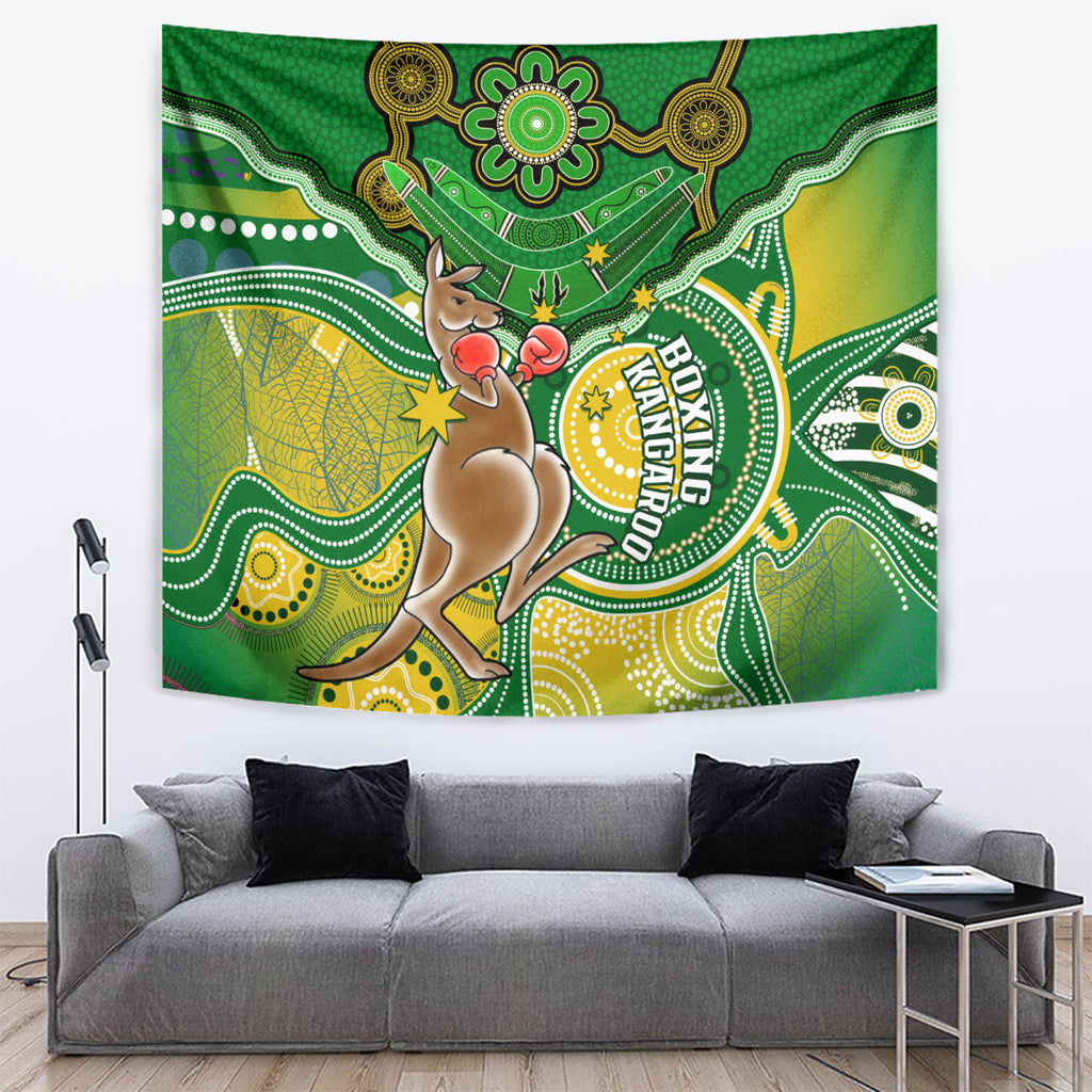 personalised-australia-boxing-kangaroo-tapestry-aussie-indigenous-art-mix-national-color