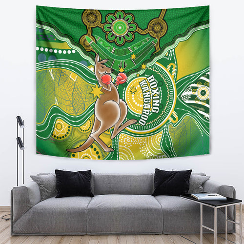 personalised-australia-boxing-kangaroo-tapestry-aussie-indigenous-art-mix-national-color