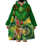 personalised-australia-boxing-kangaroo-wearable-blanket-hoodie-aussie-indigenous-art-mix-national-color