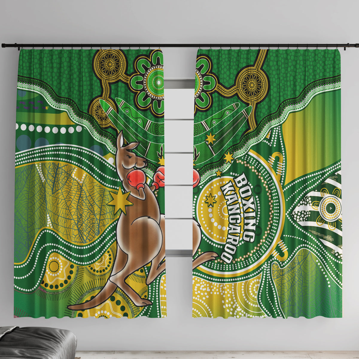 personalised-australia-boxing-kangaroo-window-curtain-aussie-indigenous-art-mix-national-color